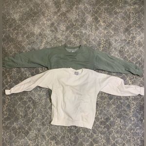 Aritzia cozy fleece perfect crewneck bundle
